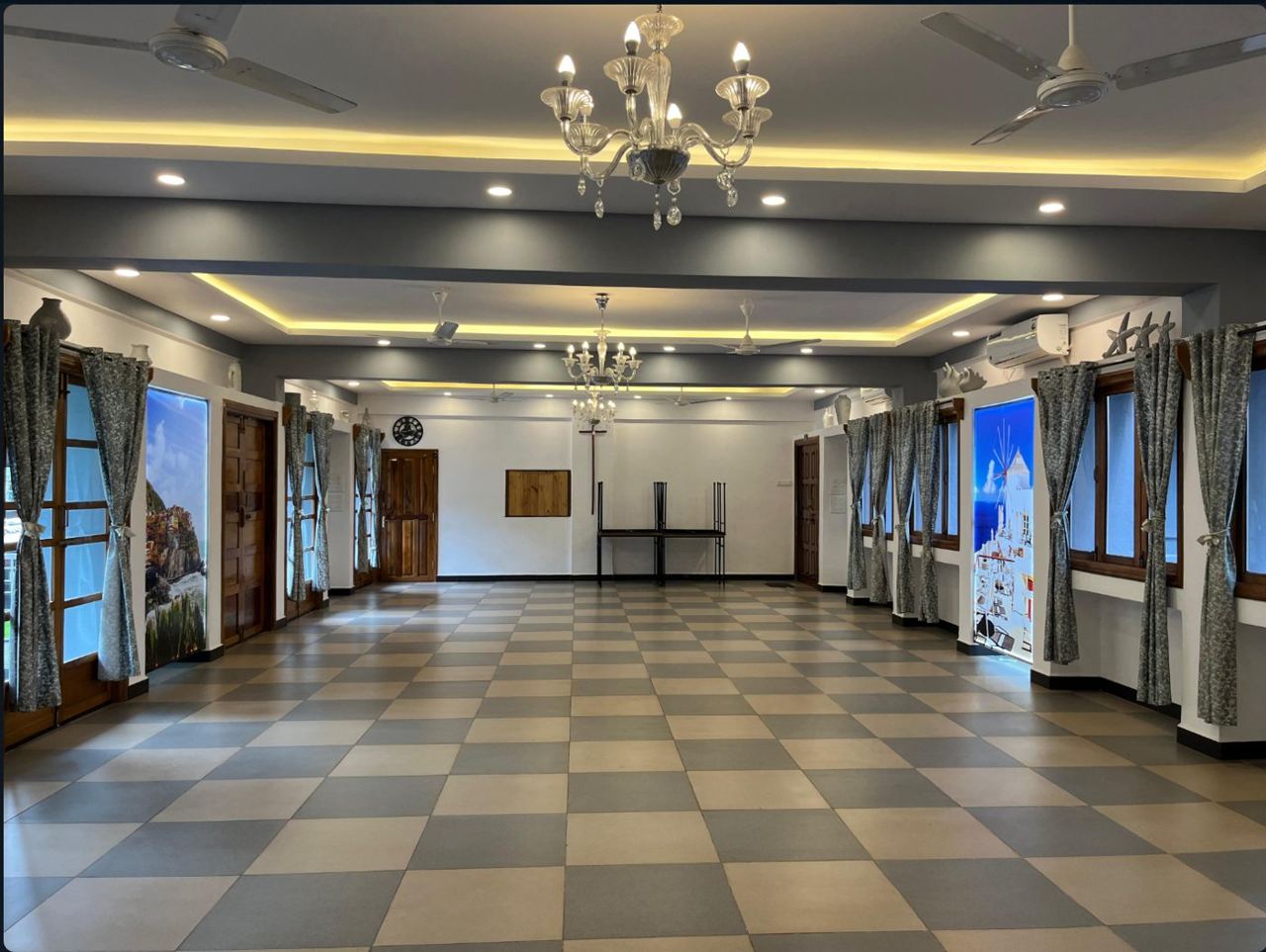 The air-conditioned auditorium at Pallotti Home